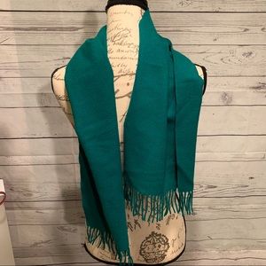 Hunter Green Wool Blend Scarf